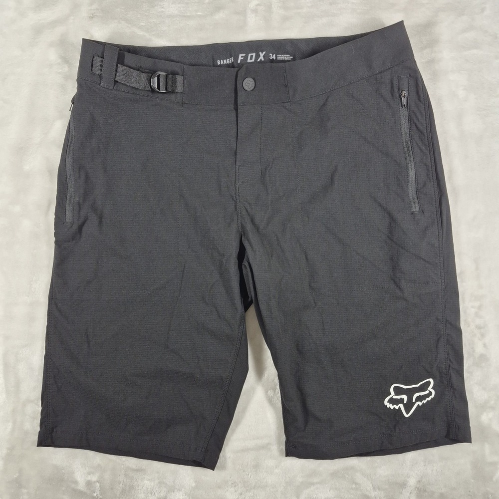 Fox Racing Ranger Shorts Men's 34 Black 11" Inseam Performance Cycling Biking